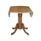 International Concepts Round 42 in Round Dual Drop Leaf Pedestal Table, Pecan, 42 in W, 42 in L, 29.5 in H, Wood, Pecan T59-42DP - alternate 3